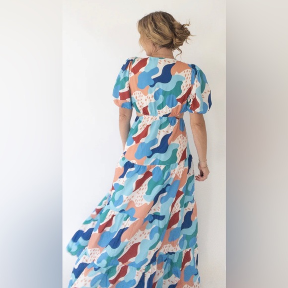 Morgan Maxi Dress Abstract Pattern - Picture 2 of 7
